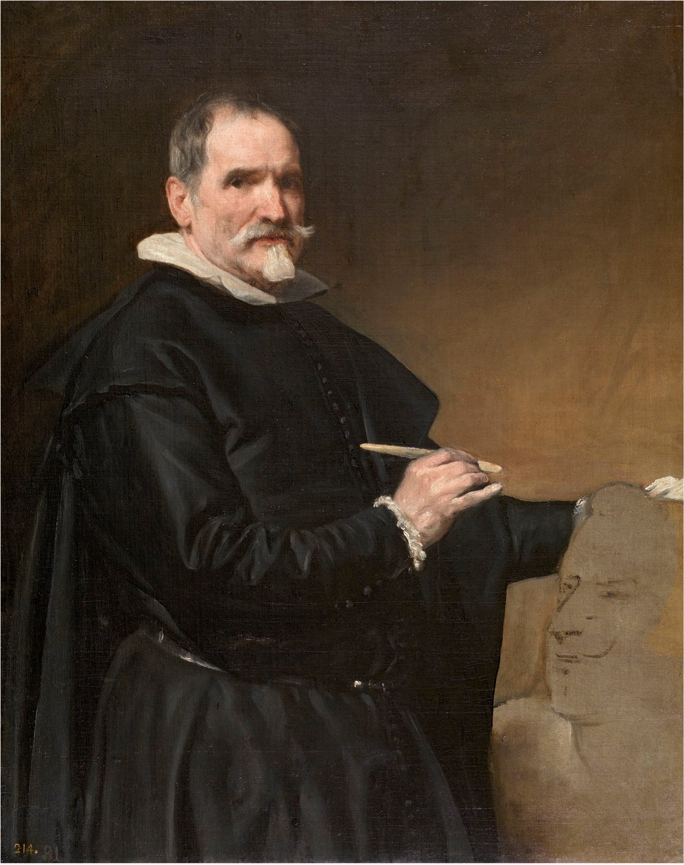 Portrett av Juan Martínez Montañés 1568-1649, 1635-1636. av Diego Velázquez