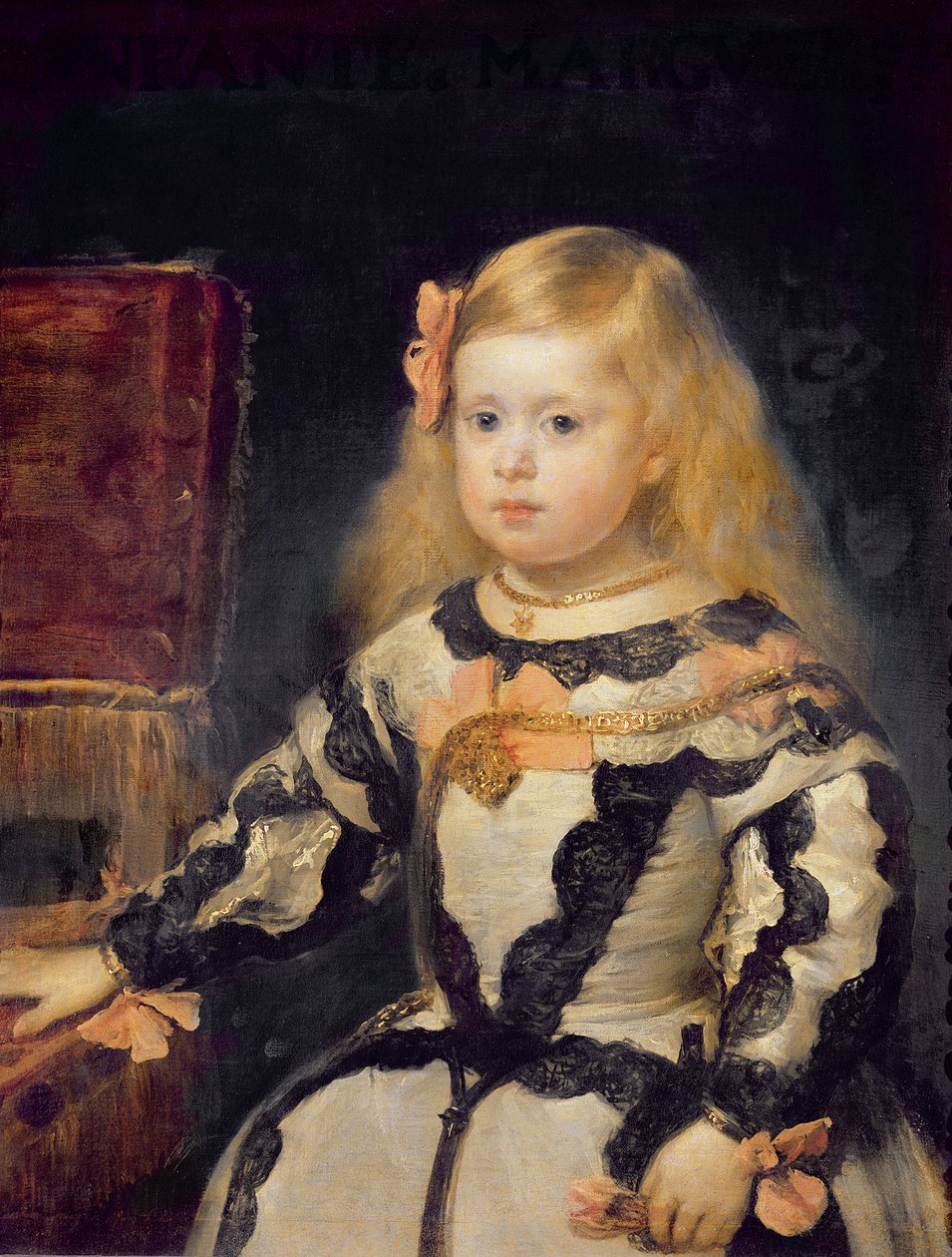 Portrett av Infanta Maria Marguerita (1651-73) 1654 av Diego Velázquez