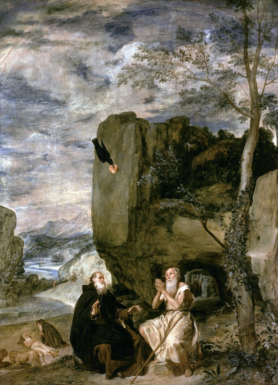 St. Antonius abbeden og St. Paul den første eremitt, ca. 1642 av Diego Velázquez