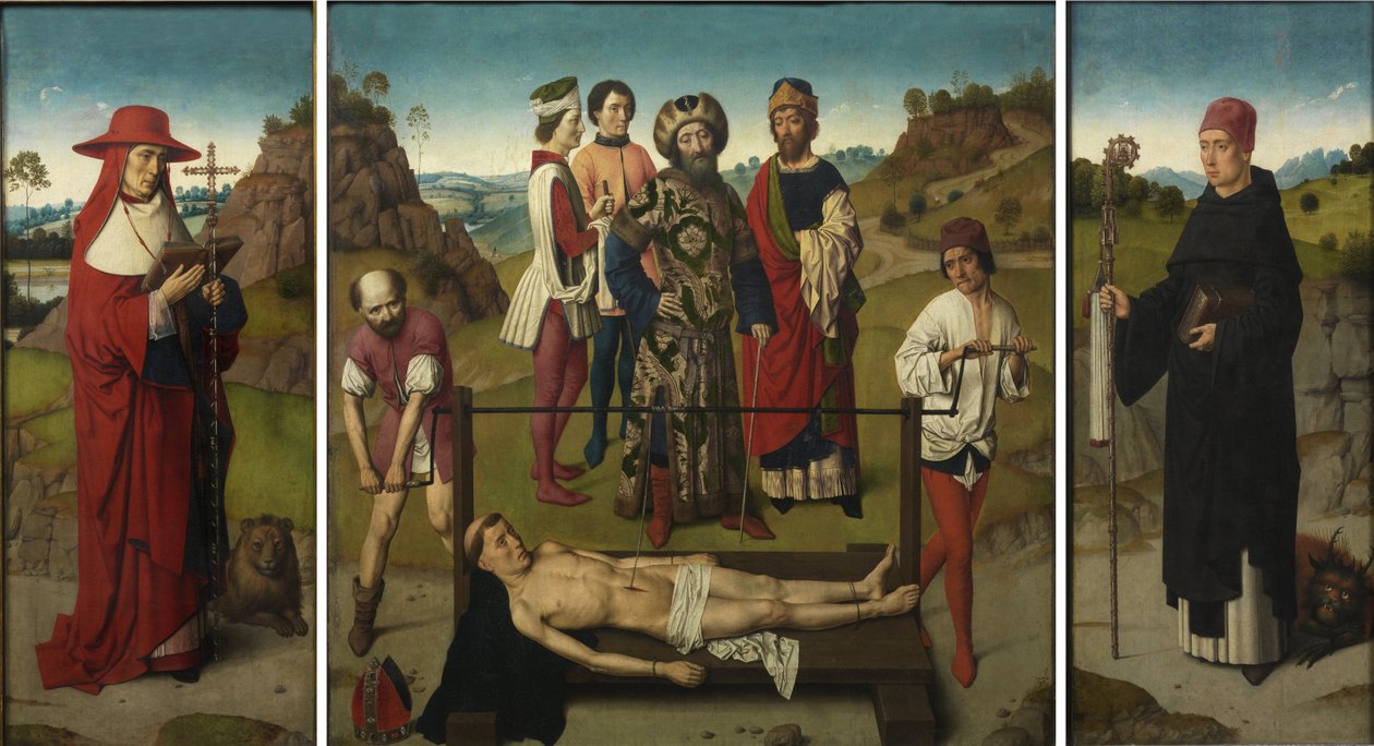 Triptyk om Saint Erasmuss martyrium av Dieric Bouts