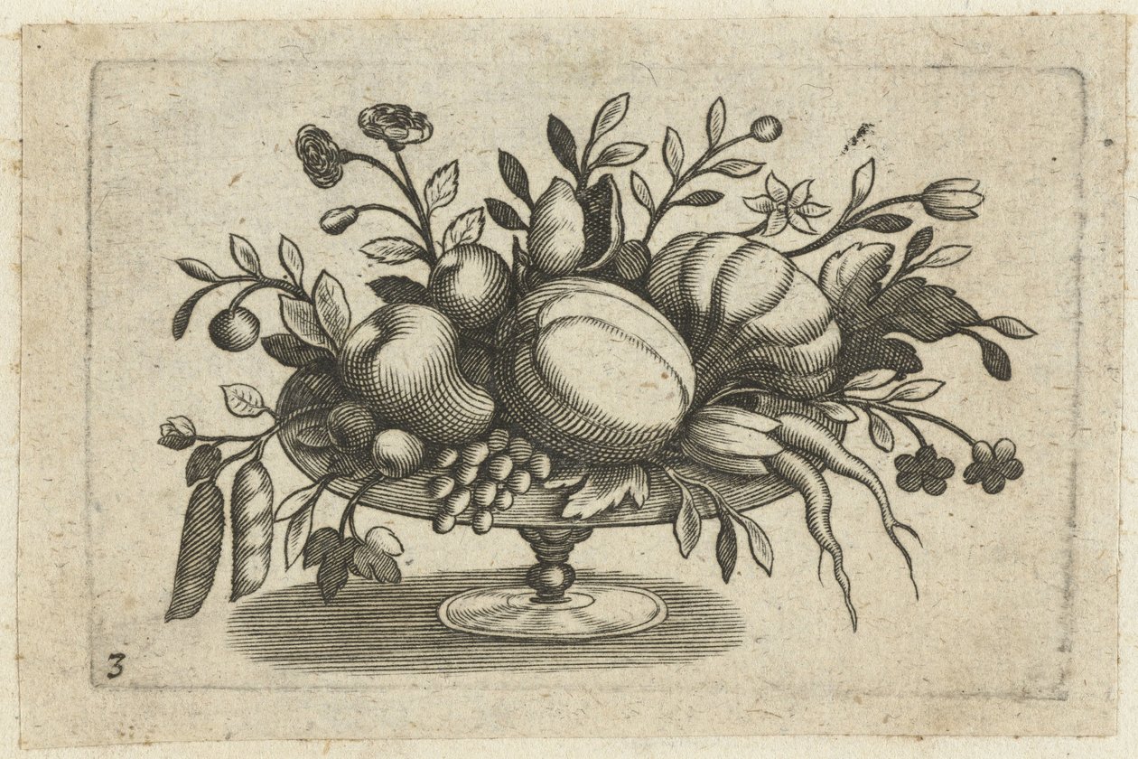 Vruchten op schaal Liten fruktbok nyttig for reiser (serietittel) av Dietrich Krüger (attributed to)