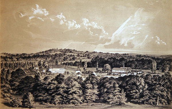 La Grande Trappe, ca. 1860 (litho) av Dieudonne Auguste (after) Lancelot