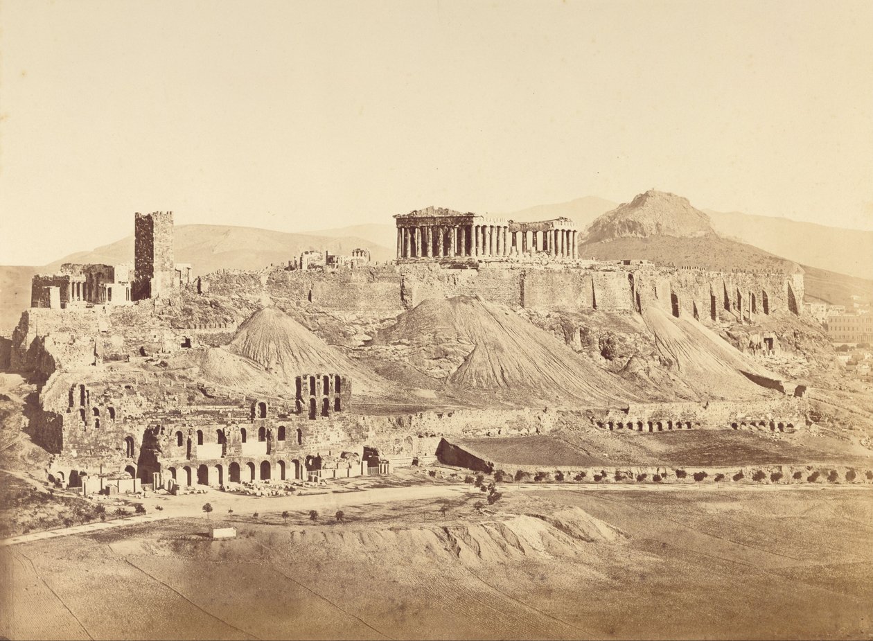 Akropolis fra sørvest, Athen av Dimitrios Constantin