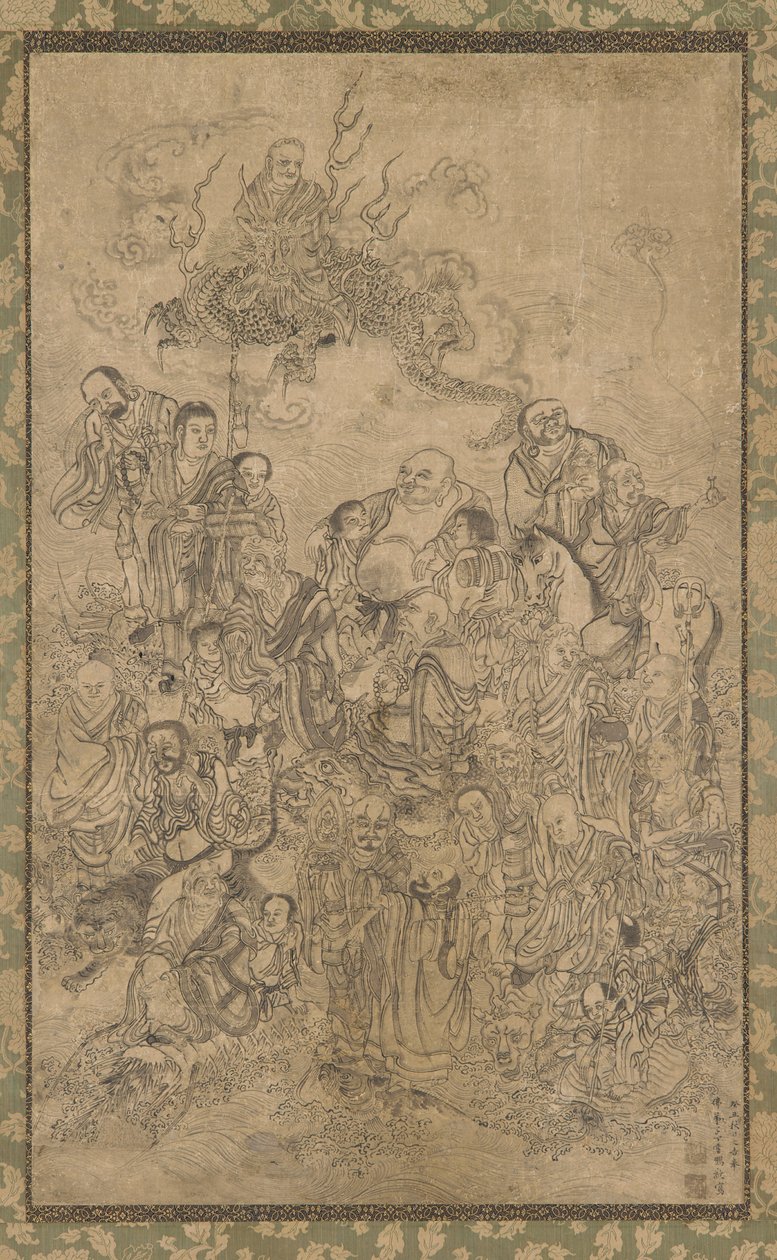 A Group of Luohan av Ding Yunpeng