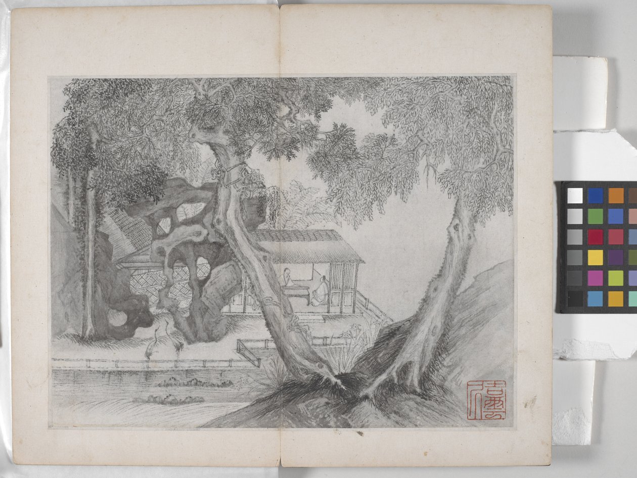 Album Of Landscape Paintings (blekk på papir) av Ding Yunpeng