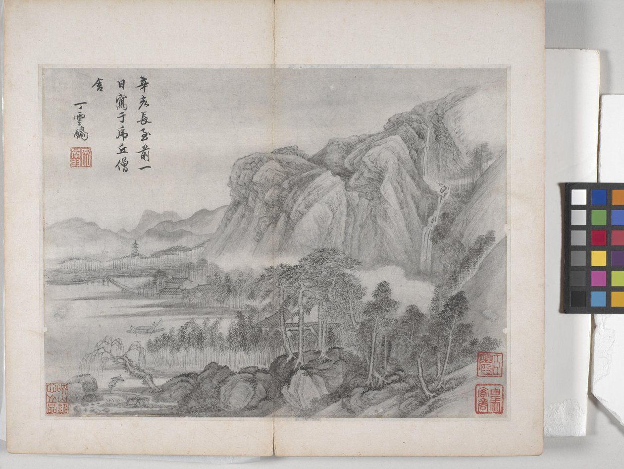 Album Of Landscape Paintings (blekk på papir) av Ding Yunpeng