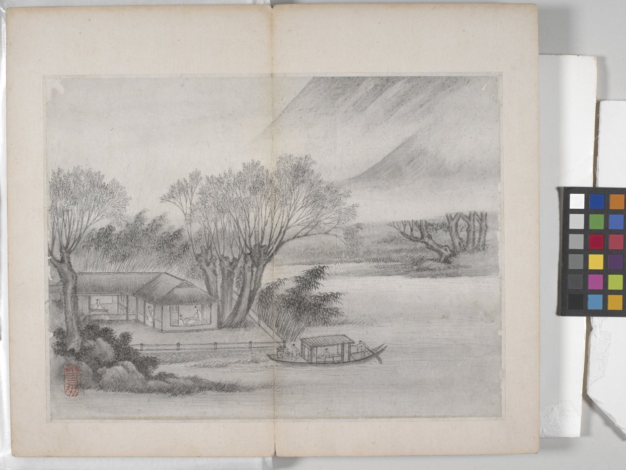 Album Of Landscape Paintings (blekk på papir) av Ding Yunpeng
