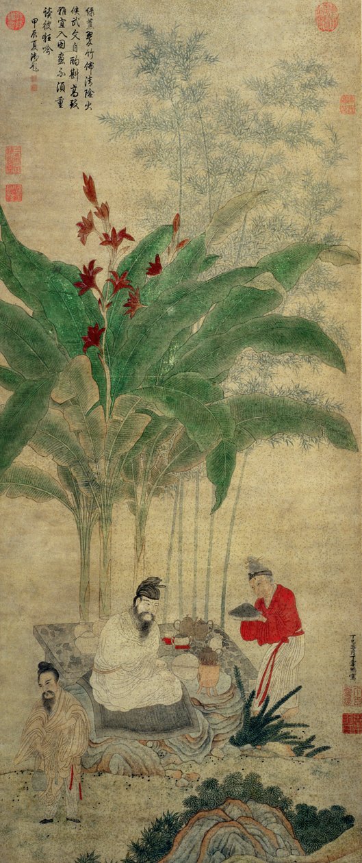 Kokende te, 1617 av Ding Yunpeng