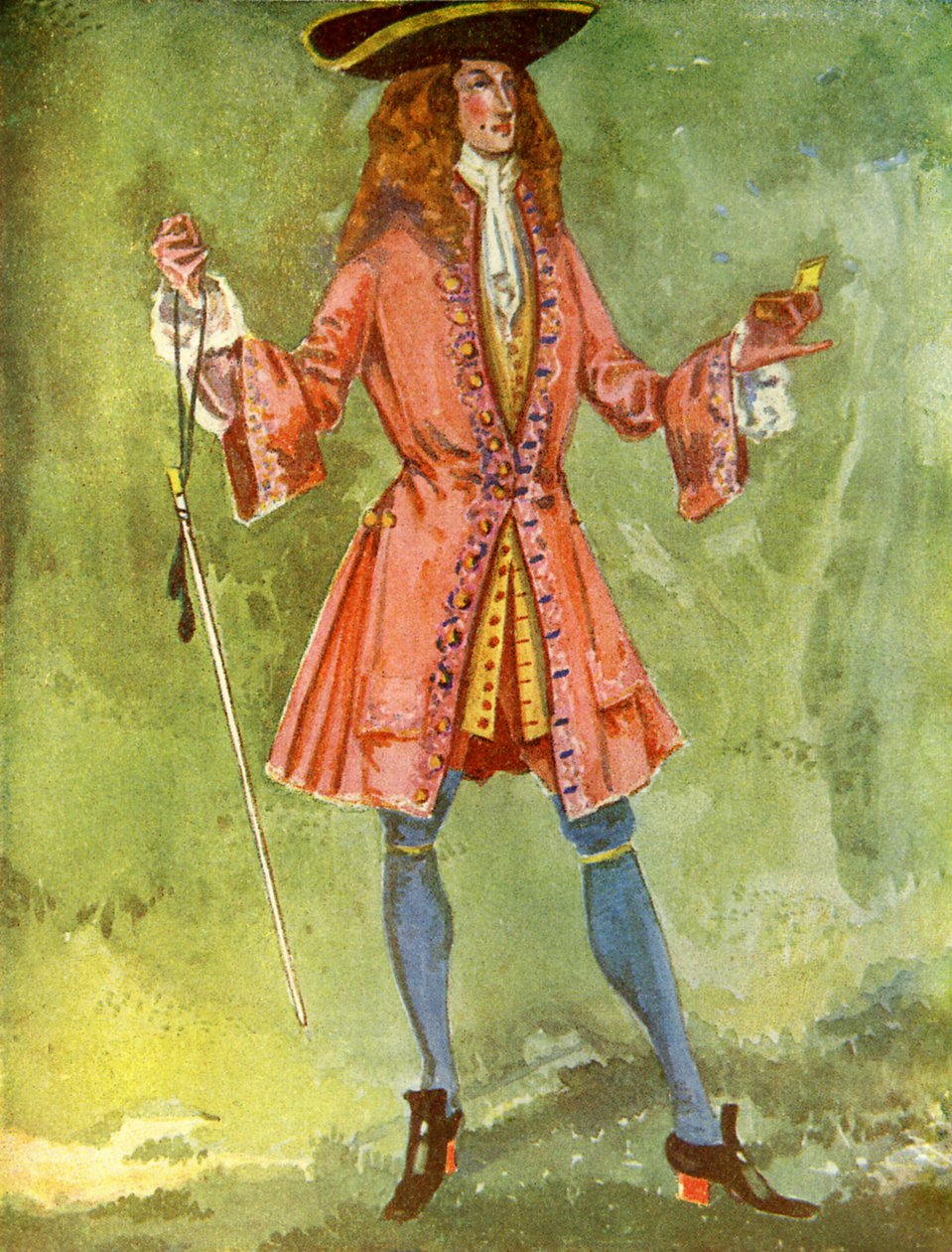 Mannens kostyme under Anne I (1702-1714) av Dion Clayton Calthrop