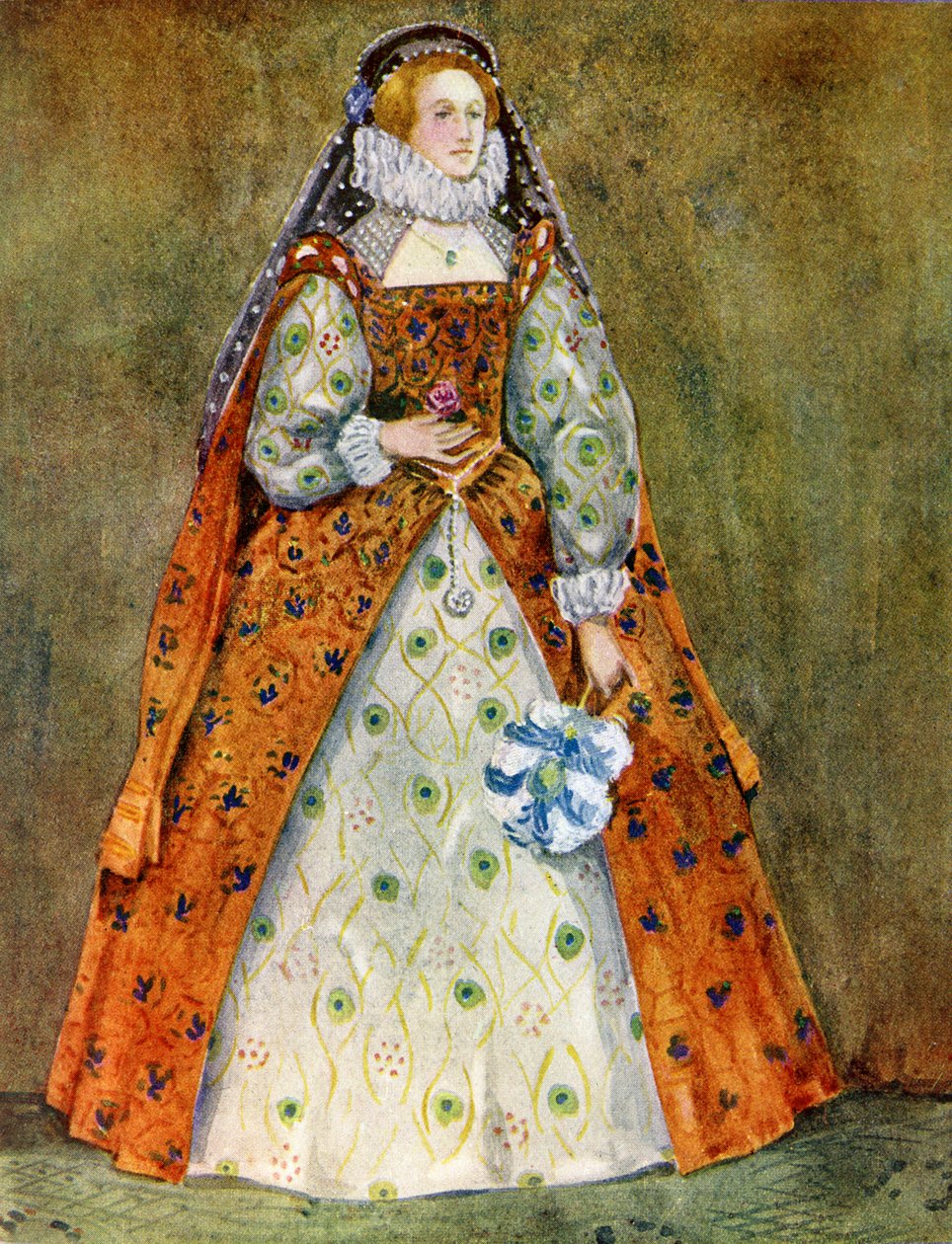 Damekostyme under Elizabeth I (1558-1603) av Dion Clayton Calthrop