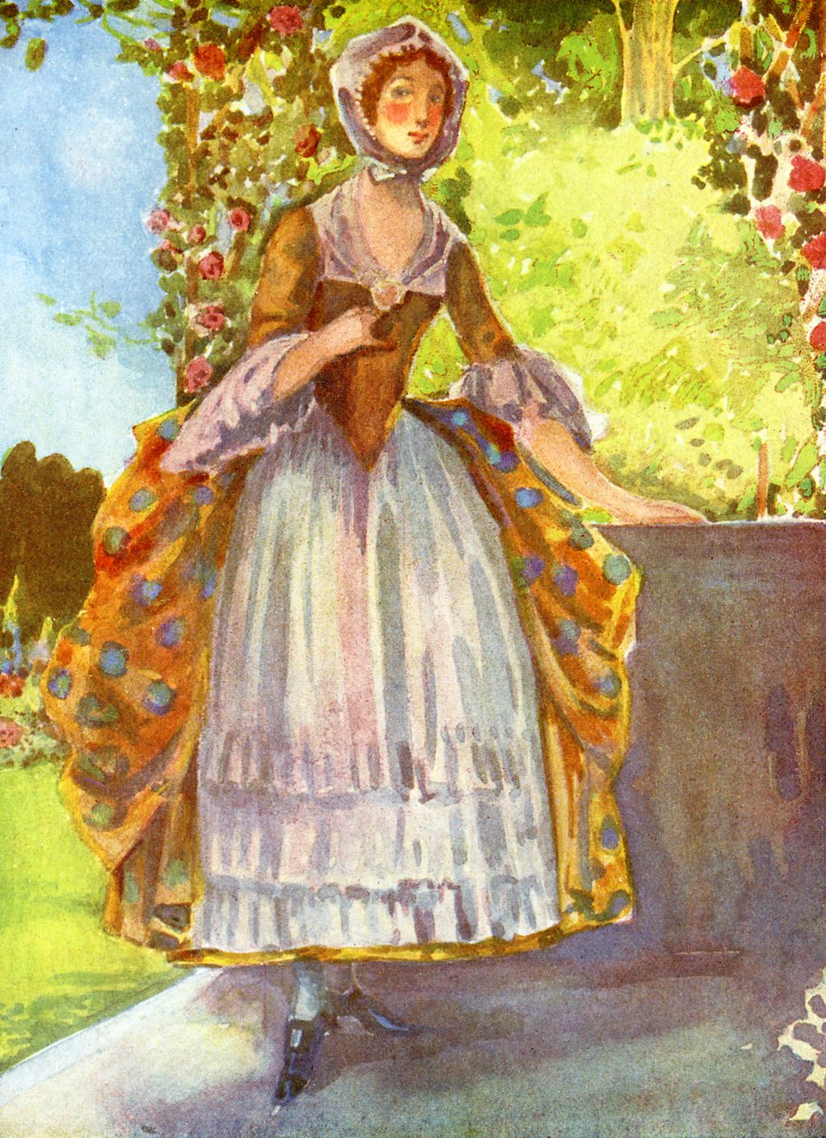 Kvinnekostyme under George II (1727-1760) av Dion Clayton Calthrop
