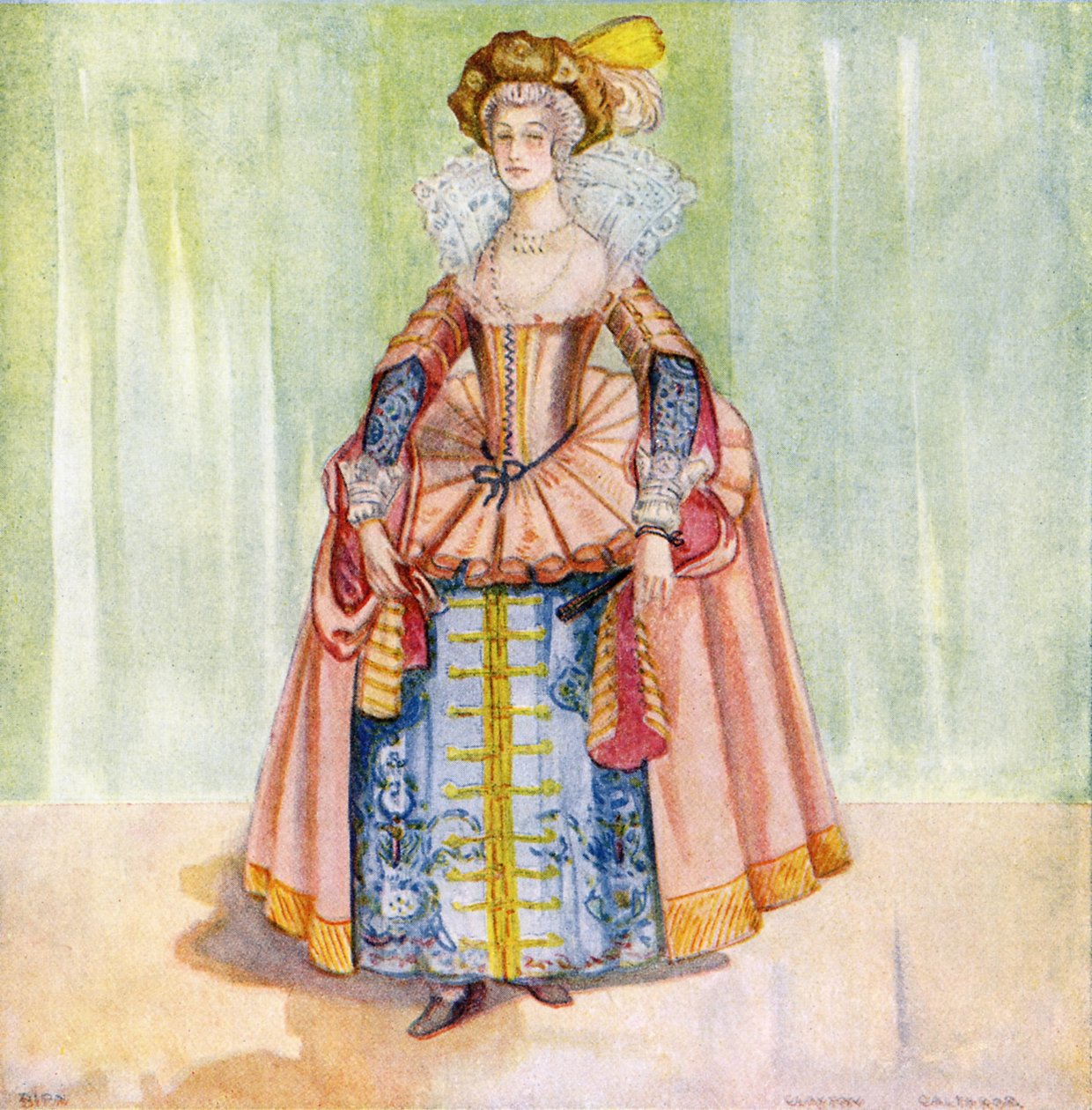 Damekostyme under James I (1603-1625) av Dion Clayton Calthrop