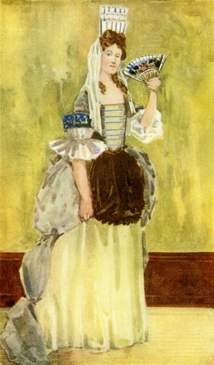 Kvinnekostyme under William og Marys regjeringstid (1689-1702) av Dion Clayton Calthrop