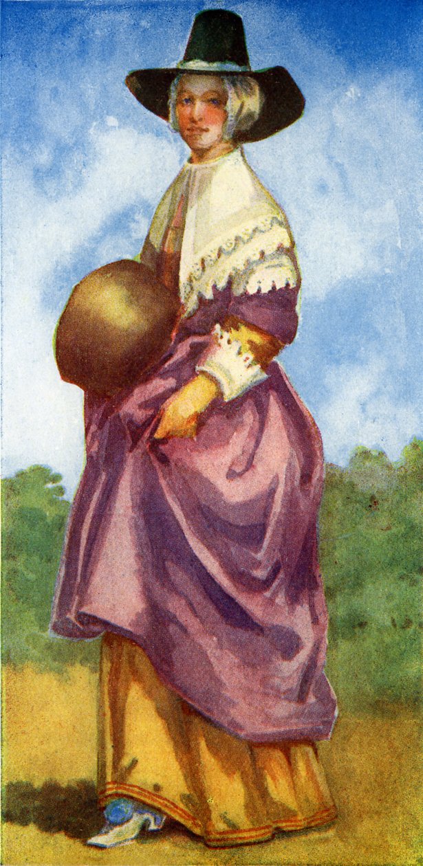 Damekostyme under Cromwells regjeringstid (1649–1660) av Dion Clayton Calthrop