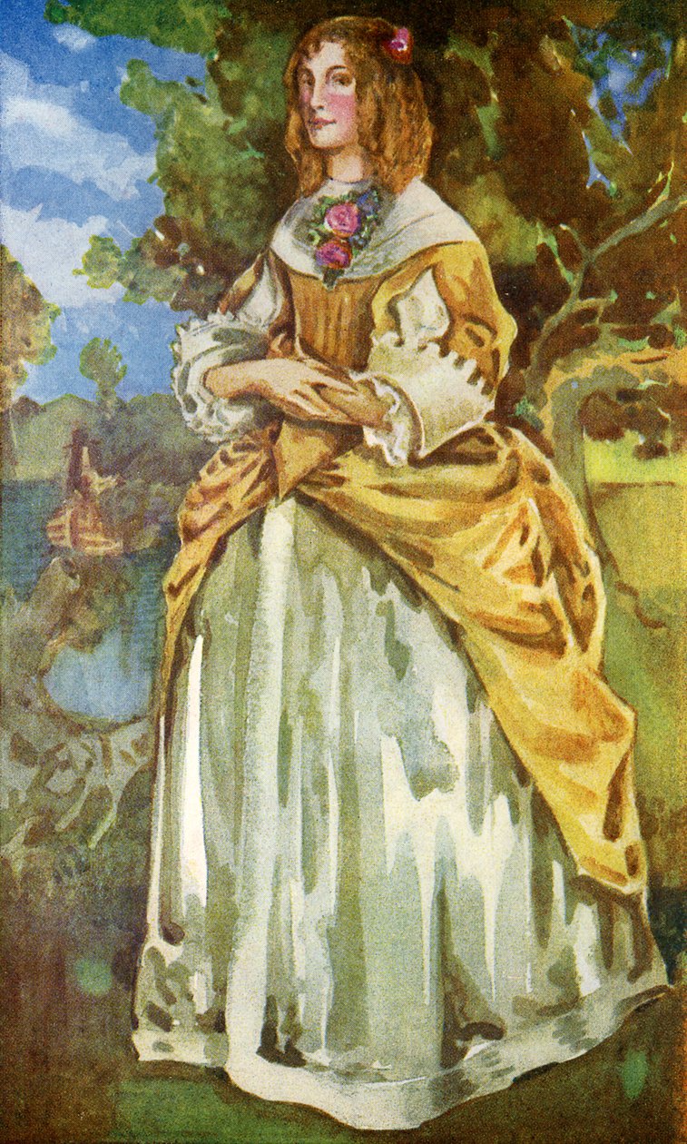 Kvinnekostyme under James II (1685-1689) av Dion Clayton Calthrop