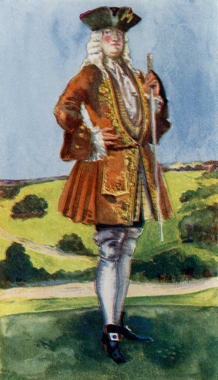 Mannskostyme under George I (1714-1727) av Dion Clayton Calthrop