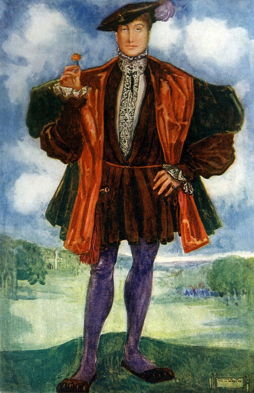 Mannens kostyme under Henry VIII (1509-1547) av Dion Clayton Calthrop