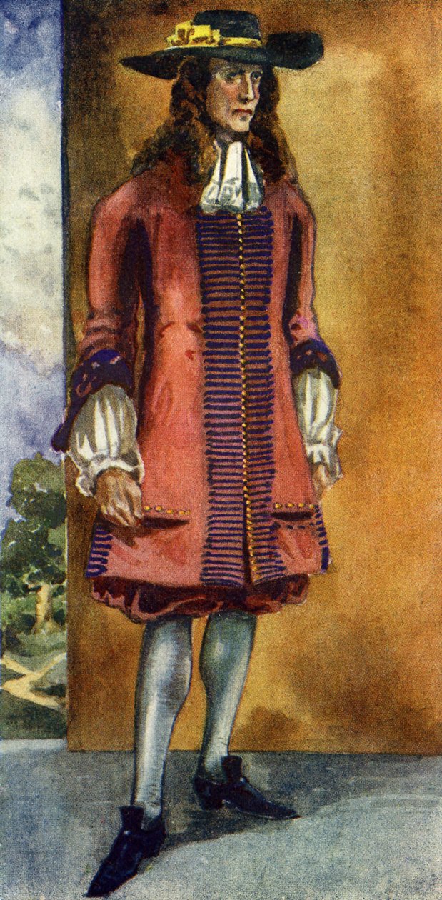 Mannens kostyme under James II (1685-1689) av Dion Clayton Calthrop
