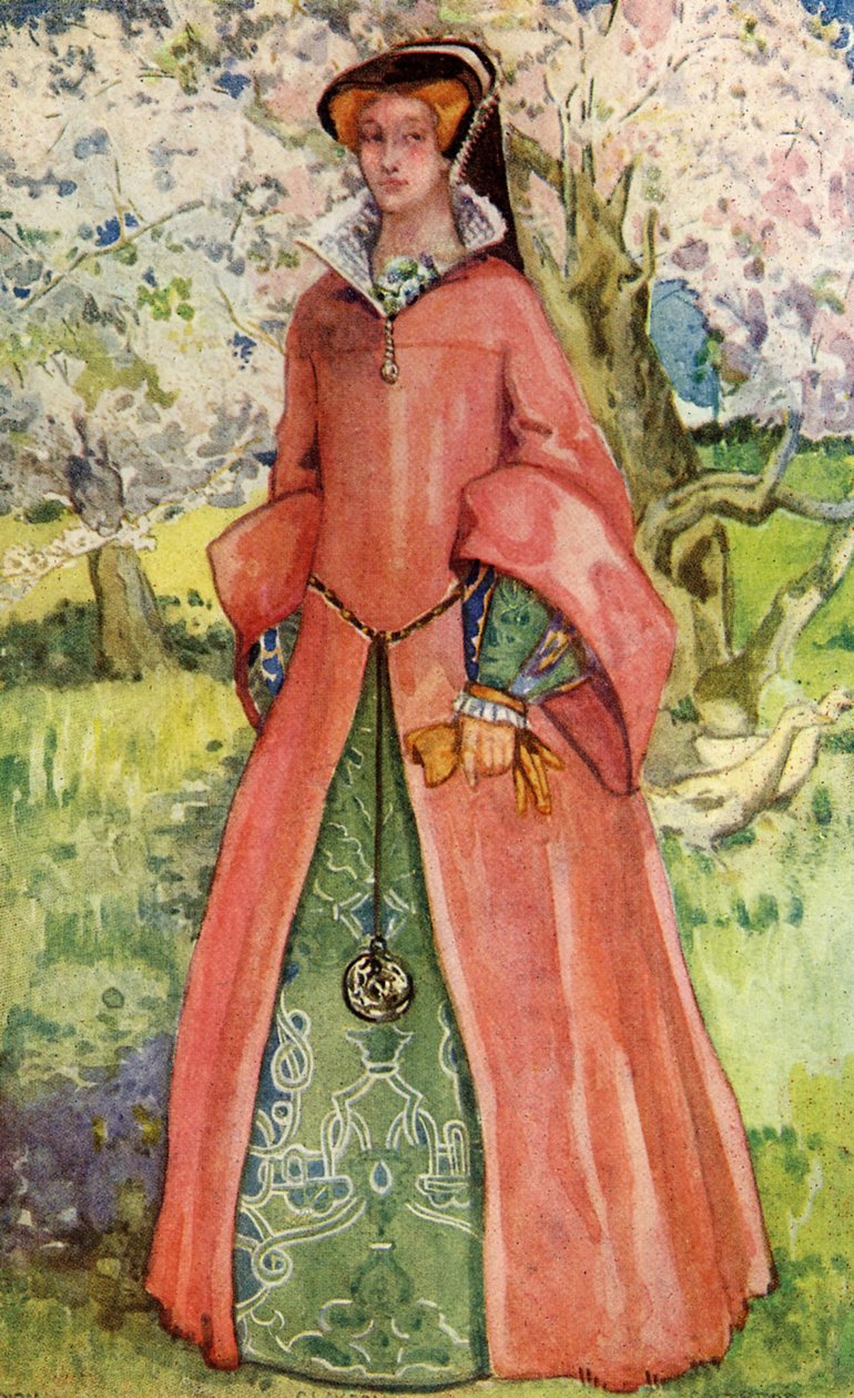 Kvinnekostyme under Maria I (1553-1558) av Dion Clayton Calthrop