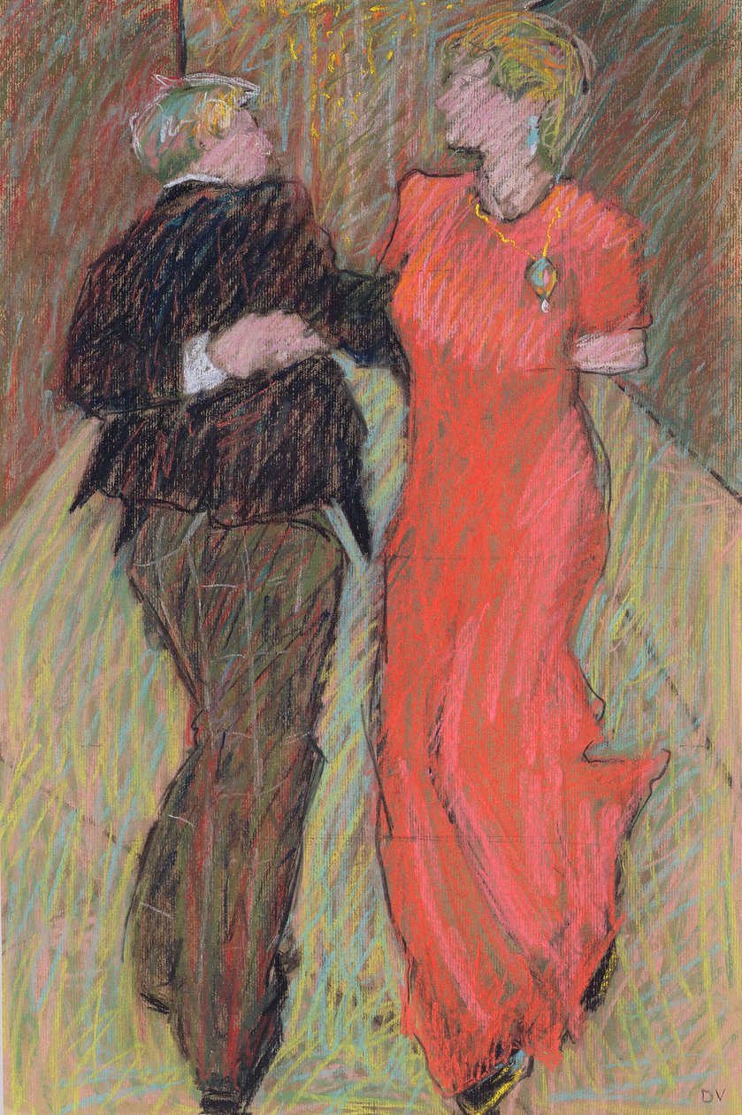Dans i Paris, 2006 (pastell på papir) av Dione Verulam