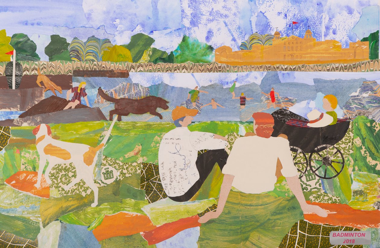 Varm badminton, 2020 (kollasje) av Dione Verulam