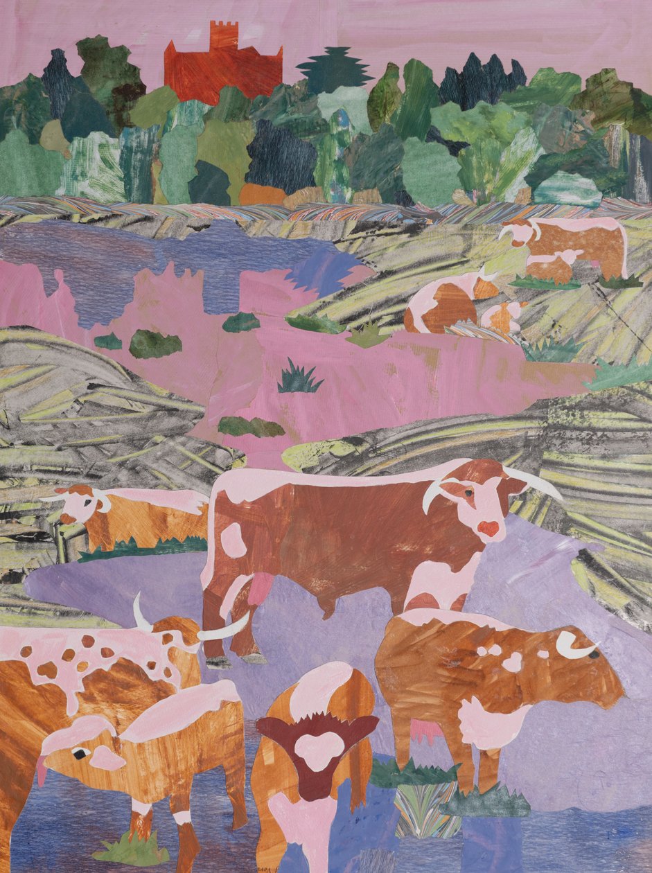 Langhorn i ro (kollasje) av Dione Verulam