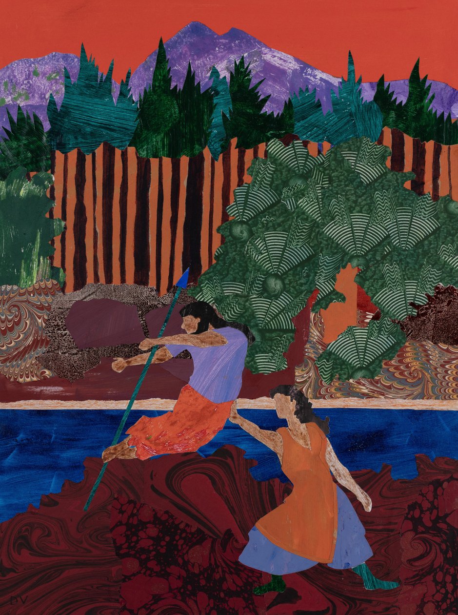 Forhandlinger innenfor ekteskapet (collage) av Dione Verulam