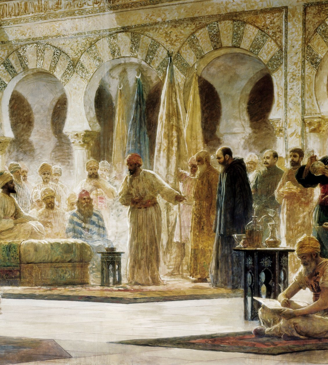 Abd Al-Rahman III, detalj av et maleri av Dionis Baixeras i Verdaguer av Dionisio Baixeras Verdaguer