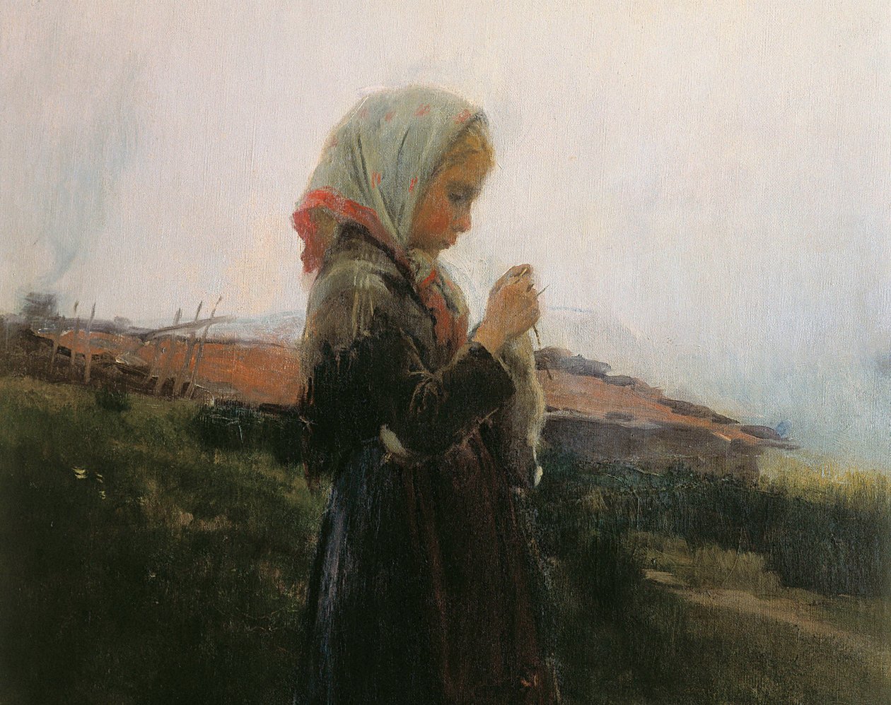 Strikking, detalj av Dionisio Baixeras Verdaguer