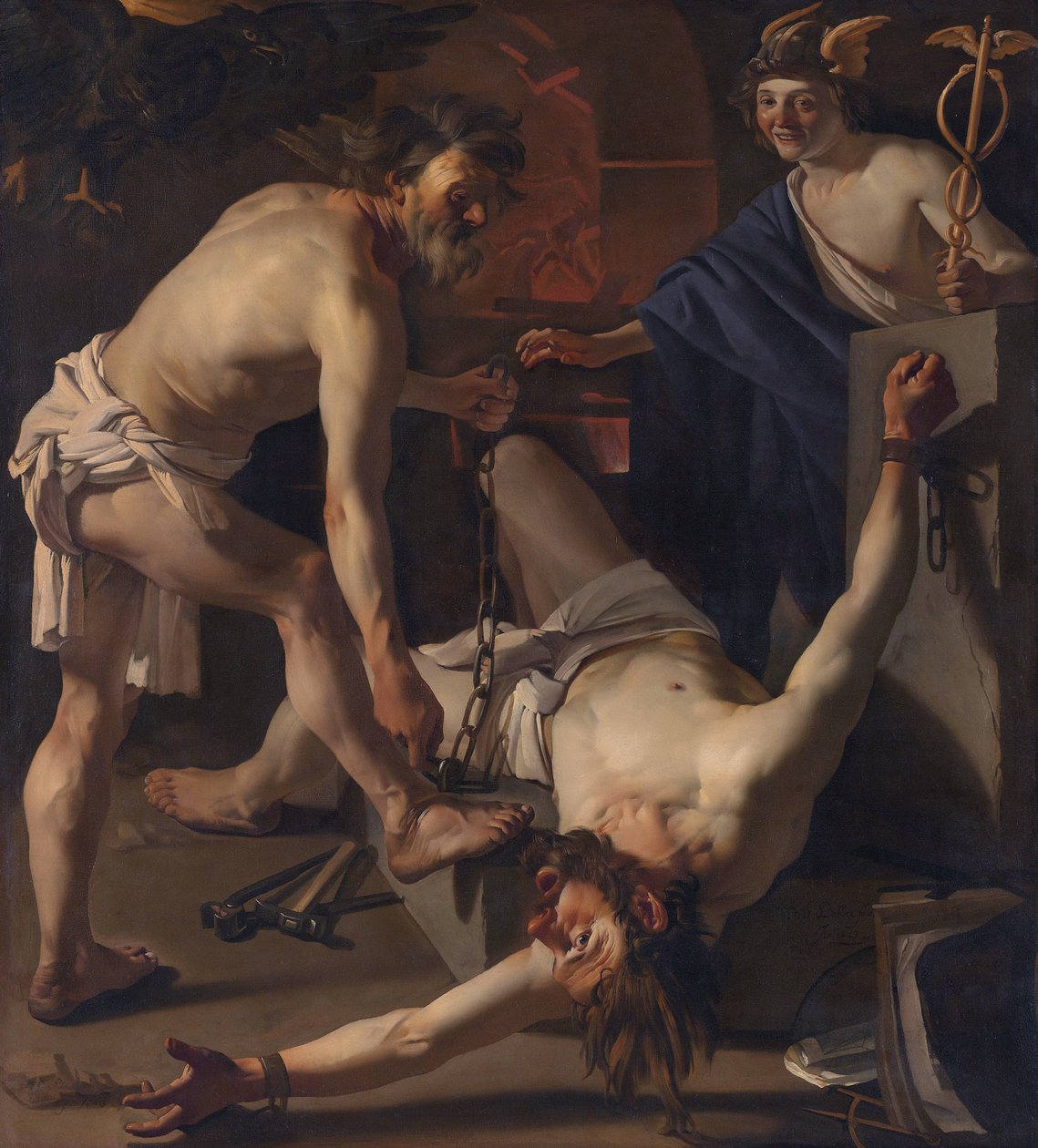 Prometheus lenket av Vulcan av Dirck van Baburen