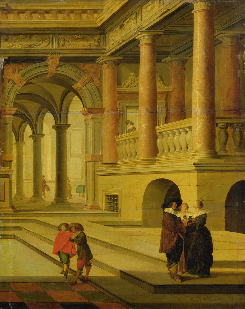 Palace Courtyard av Dirck van Delen