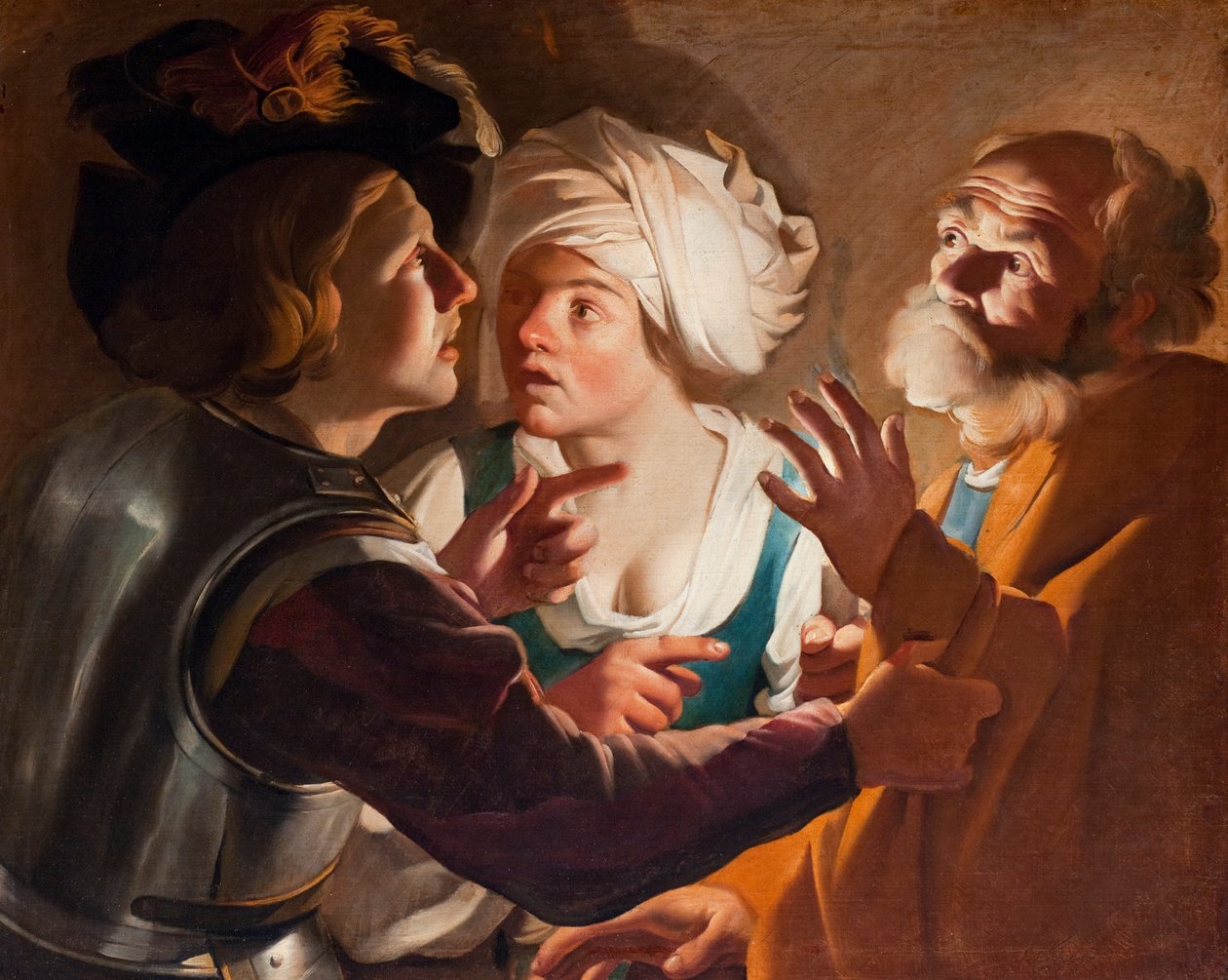 The Denial of Saint Peter (olje på lerret) av Dirck Baburen van