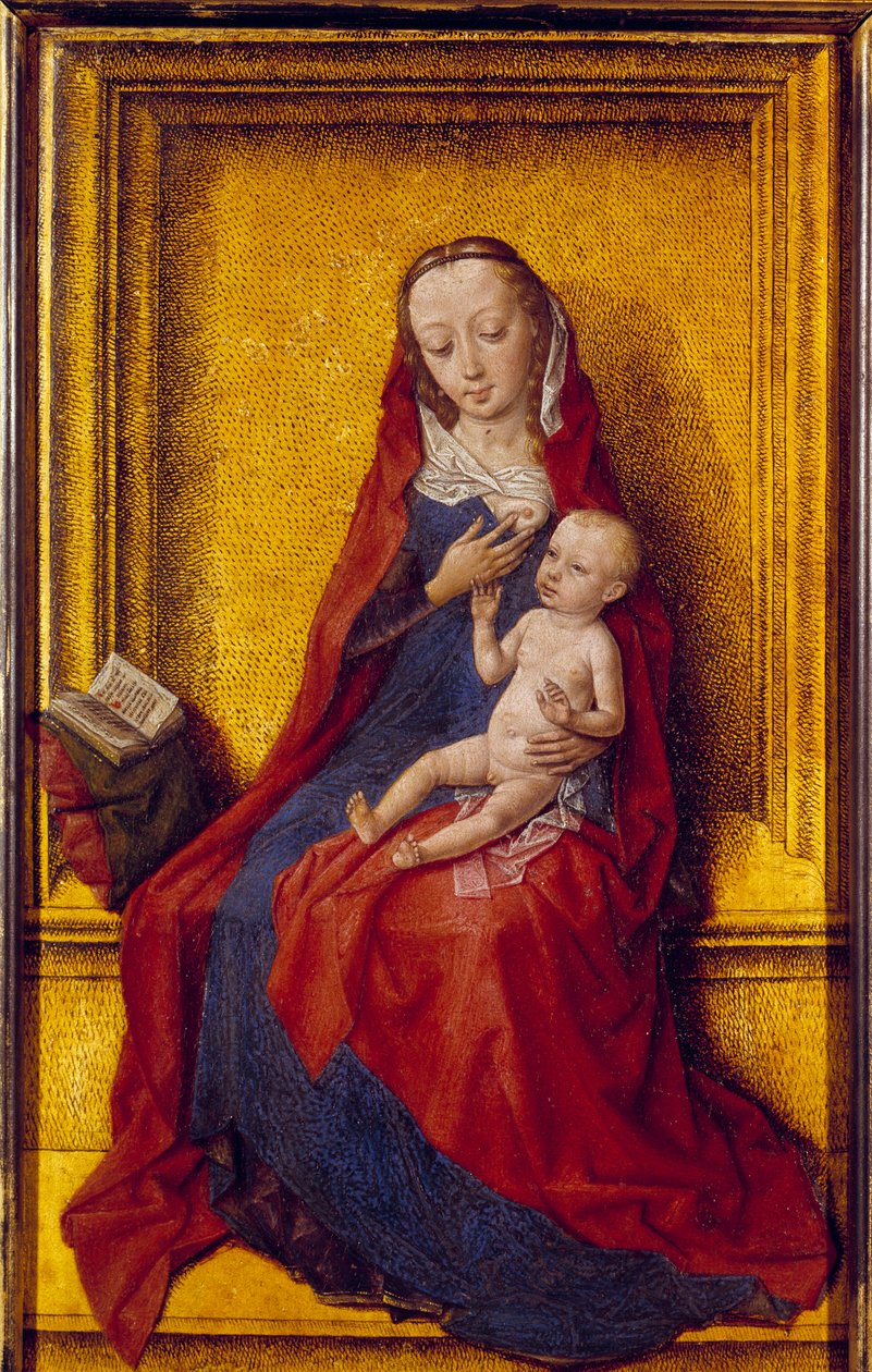 Vår Frue har barnet. Maleri deDirck (Dieric, Dirk) Buts the Old (den eldste) (1410-1475) av Dirck Bouts