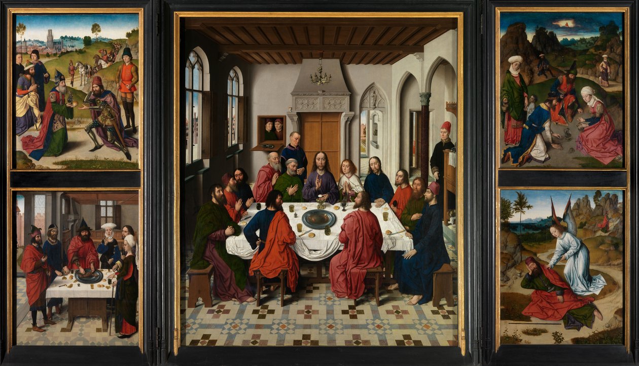 Det hellige sakraments altertavle, ca. 1464-68 (olje på panel) av Dirck Bouts