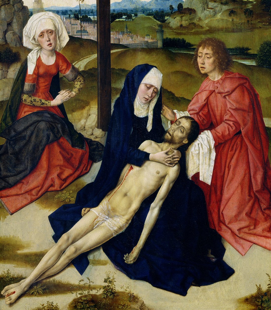 The Lamentation (detalj av 93895) av Dirck Bouts