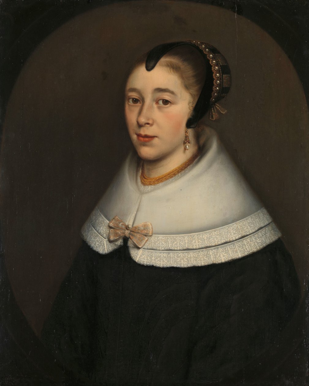 Portrett av en kvinne, antatt å være Catharina Kettingh (1626/27-73), kone til Bartholomeus Vermuyden av Dirck Craey