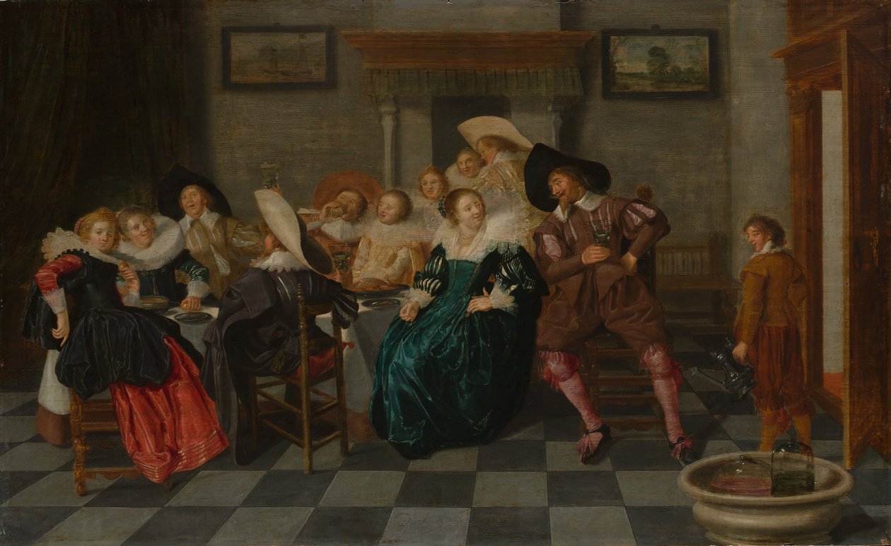 En bankett, 1628. av Dirck Hals