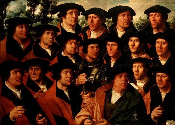 Gruppeportrett av Shooting Company of Amsterdam av Dirck Jakobsz