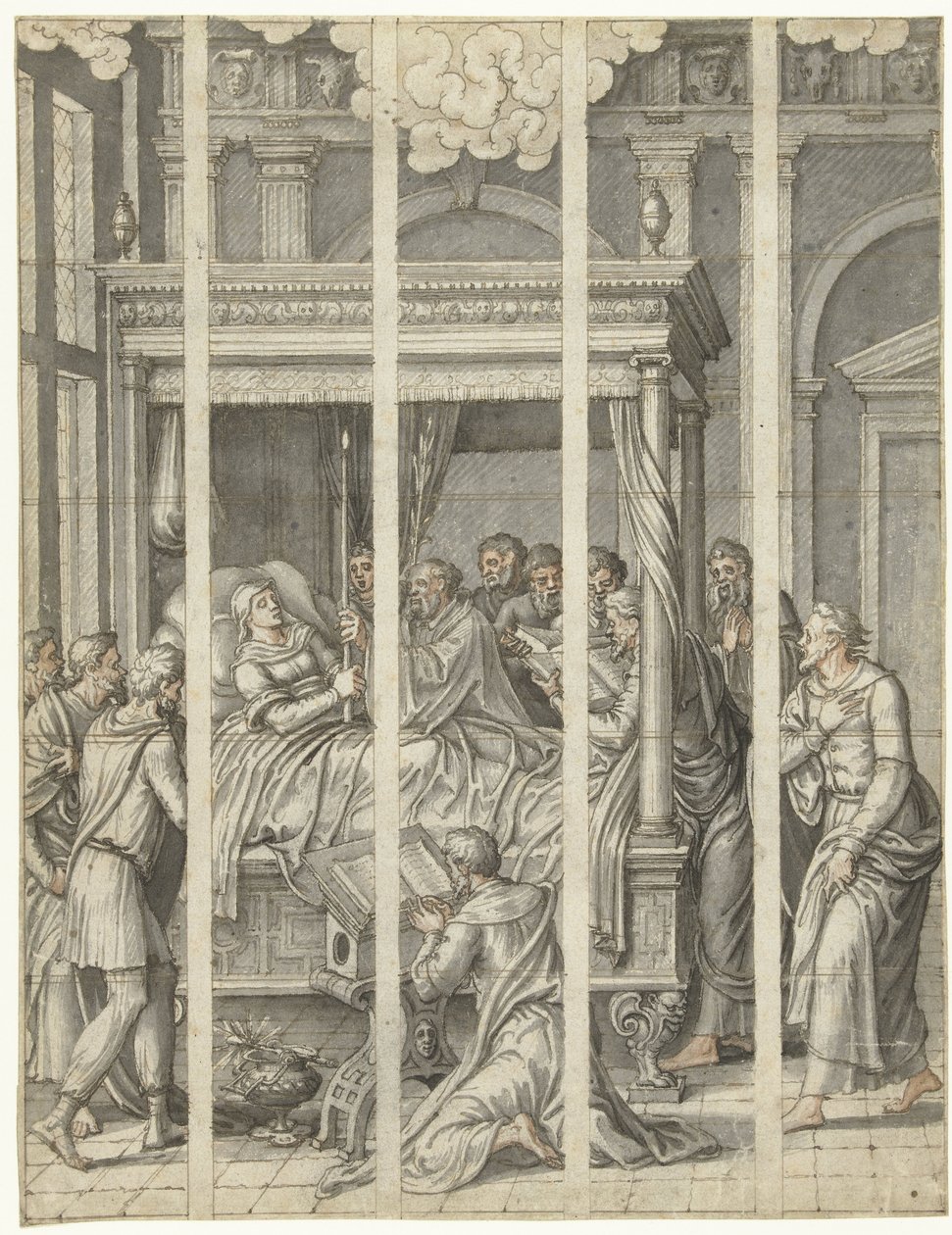 Jomfru Marias død av Dirck Pietersz. Crabeth