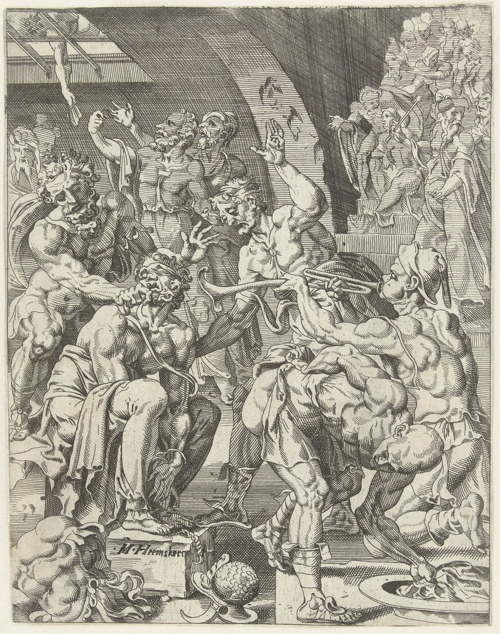 Hån mot Kristus Menneskehetens fall og forløsning gjennom Kristi liv og lidenskap (serietittel) av Dirck Volckertsz. Coornhert (attributed to)