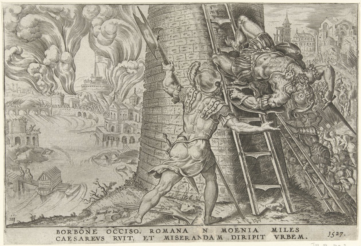 Storming av Roma, 1527 Overwinningen van Karel V (serietittel) Karl den store V. imp. opt. maks. seier, den viktigste av mange (serietittel) av Dirck Volckertsz. Coornhert