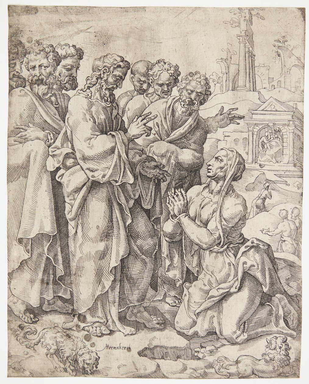 Kristus og den samaritanske kvinnen av Dirck Volckertsz. Coornhert