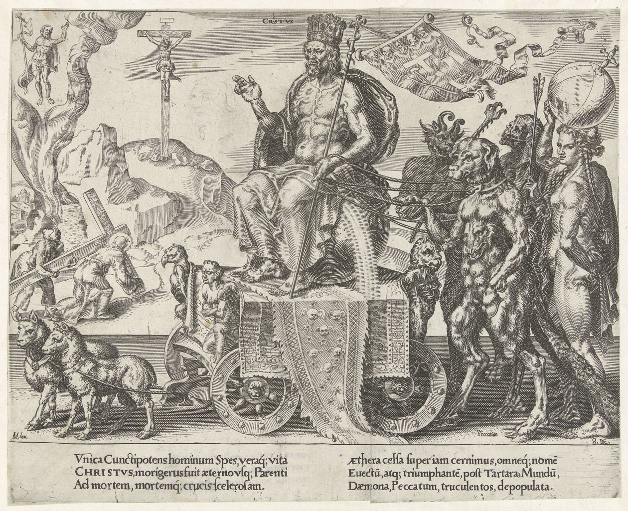 Kristi triumf Triumph of Patience (serietittel) Patientiae Trivmphvs (serietittel) av Dirck Volckertsz. Coornhert