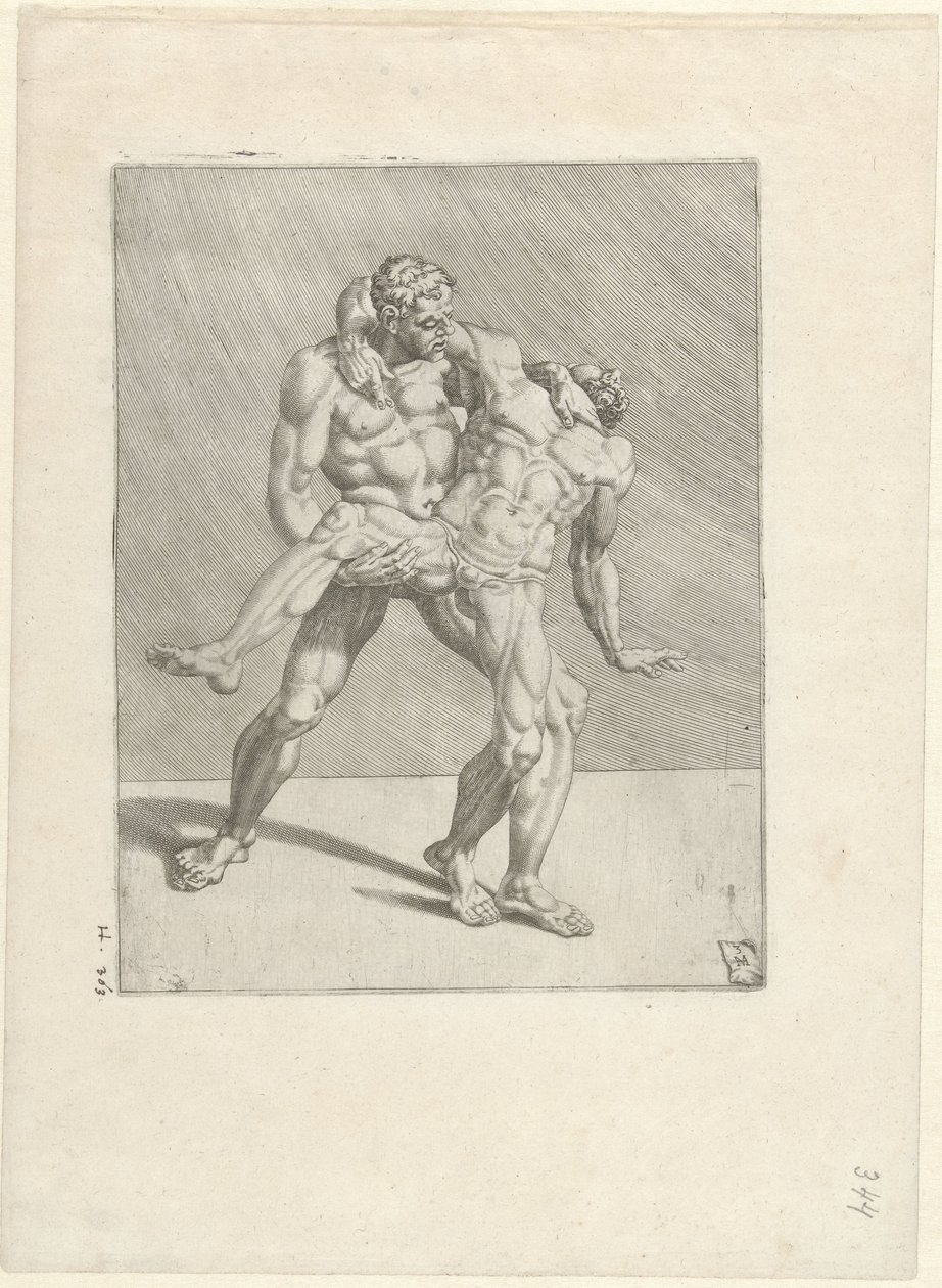 To brytere Wrestlers (serietittel) av Dirck Volckertsz. Coornhert