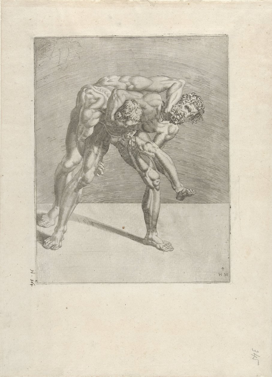 To brytere Wrestlers (serietittel) av Dirck Volckertsz. Coornhert