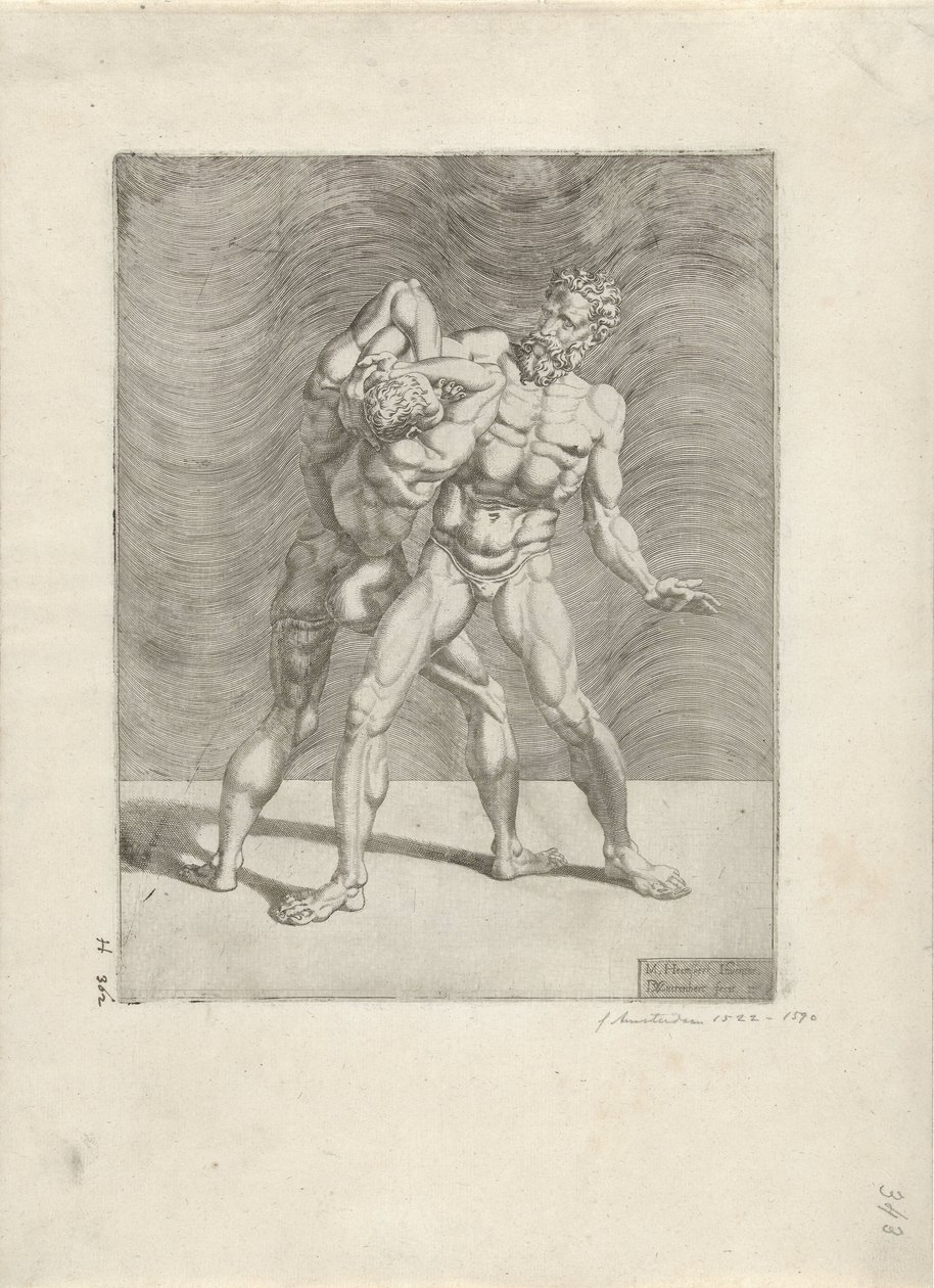 To brytere Wrestlers (serietittel) av Dirck Volckertsz. Coornhert