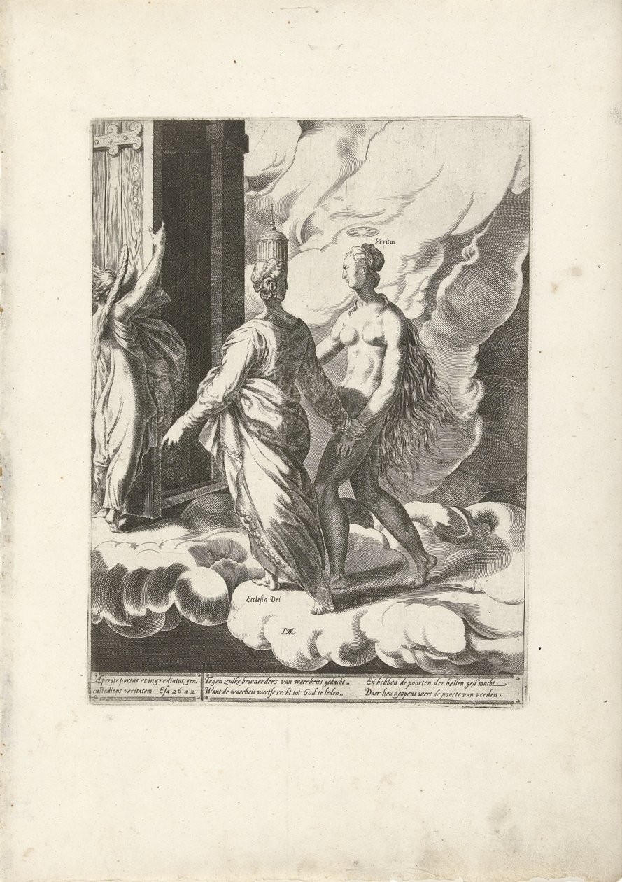 Himmelen er åpen for Guds sanne kirke Triumph of Truth (serietittel) av Dirck Volckertsz. Coornhert