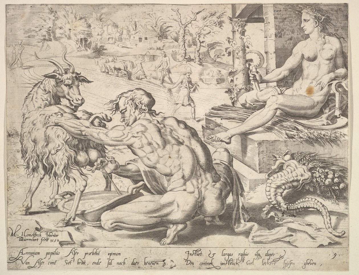 Asher, fra serien The Twelve Patriarchs, 1550. av Dirck Volkertsen Coornhert
