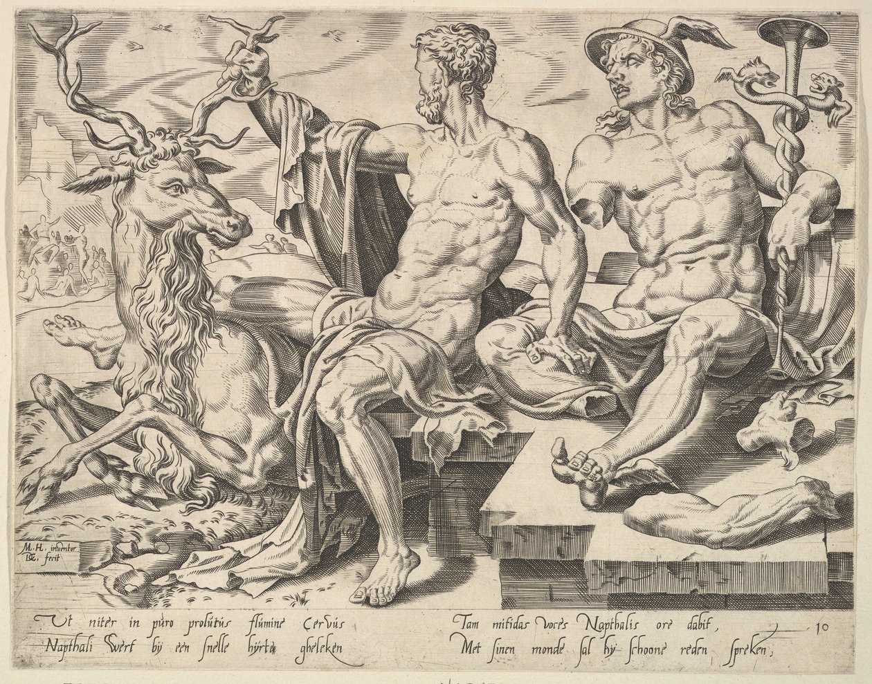 Naphtali, fra serien The Twelve Patriarchs, 1550. av Dirck Volkertsen Coornhert