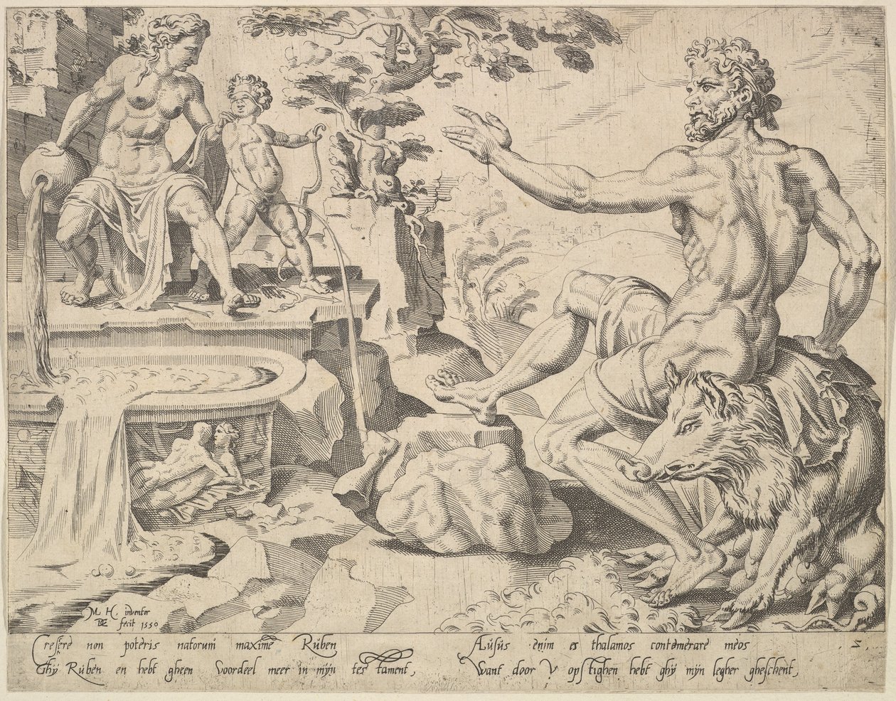 Ruben [1. Mosebok 49:3-4], fra serien The Twelve Patriarchs, 1550. av Dirck Volkertsen Coornhert